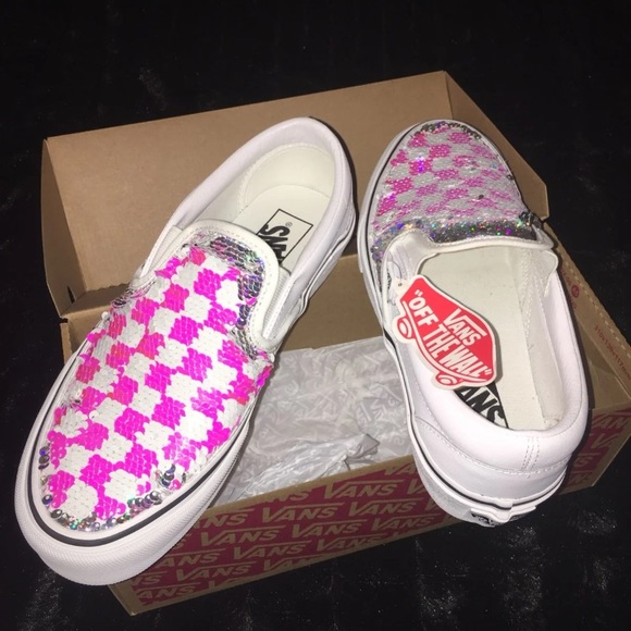 flip sequin vans